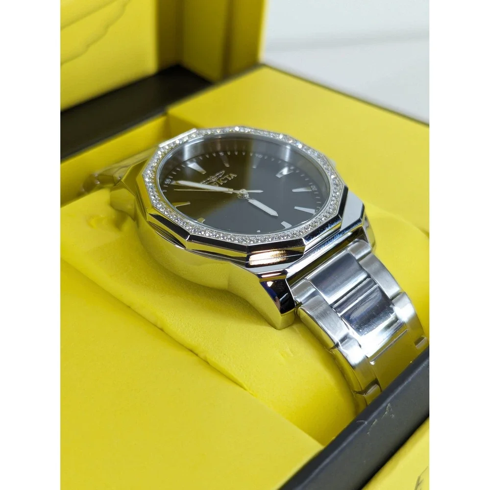 Invicta Speedway 49103 Mens Watch 42mm Steel Crystal Bezel Black Dial Quartz